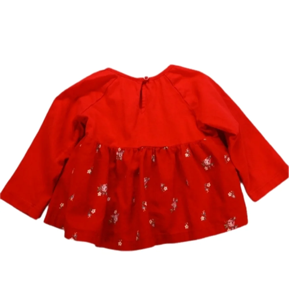 GAP Shirt Long Sleeve Flower Print Size 12-18 Months
